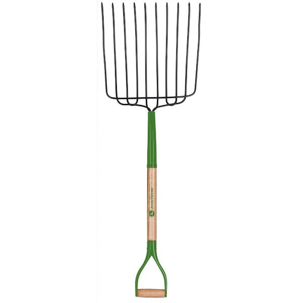 John Deere 10 Tine Steel Bedding Fork 30 in Wood Handle BPJ10JD Zoro